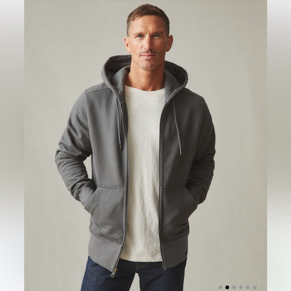 American Giant Men's Classic Full Zip - Dark Charcoal - Small